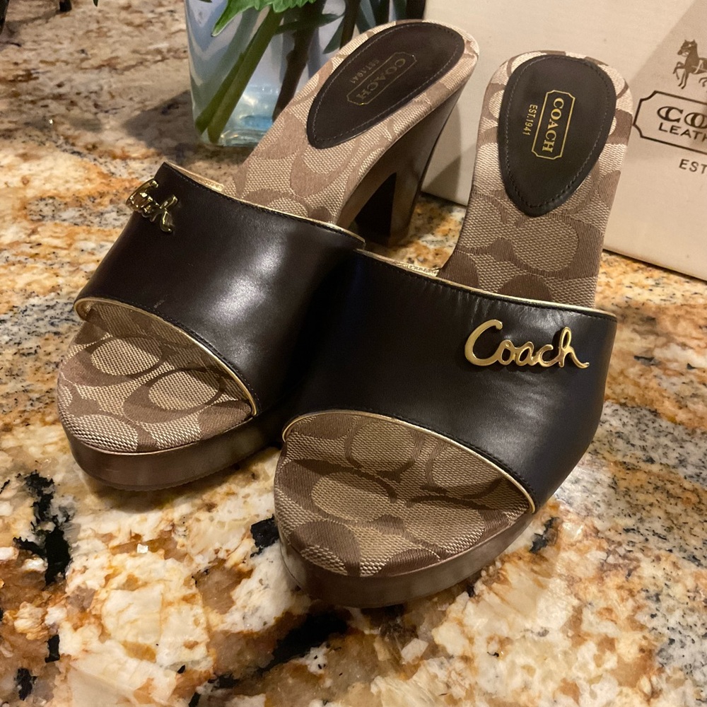 LN Coach Kathie Chestnut Calf Leather 7.5 A0036